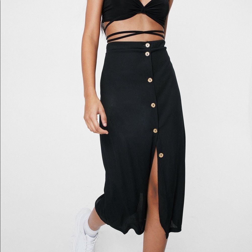 Nasty Gal high waist midi skirt size 8
